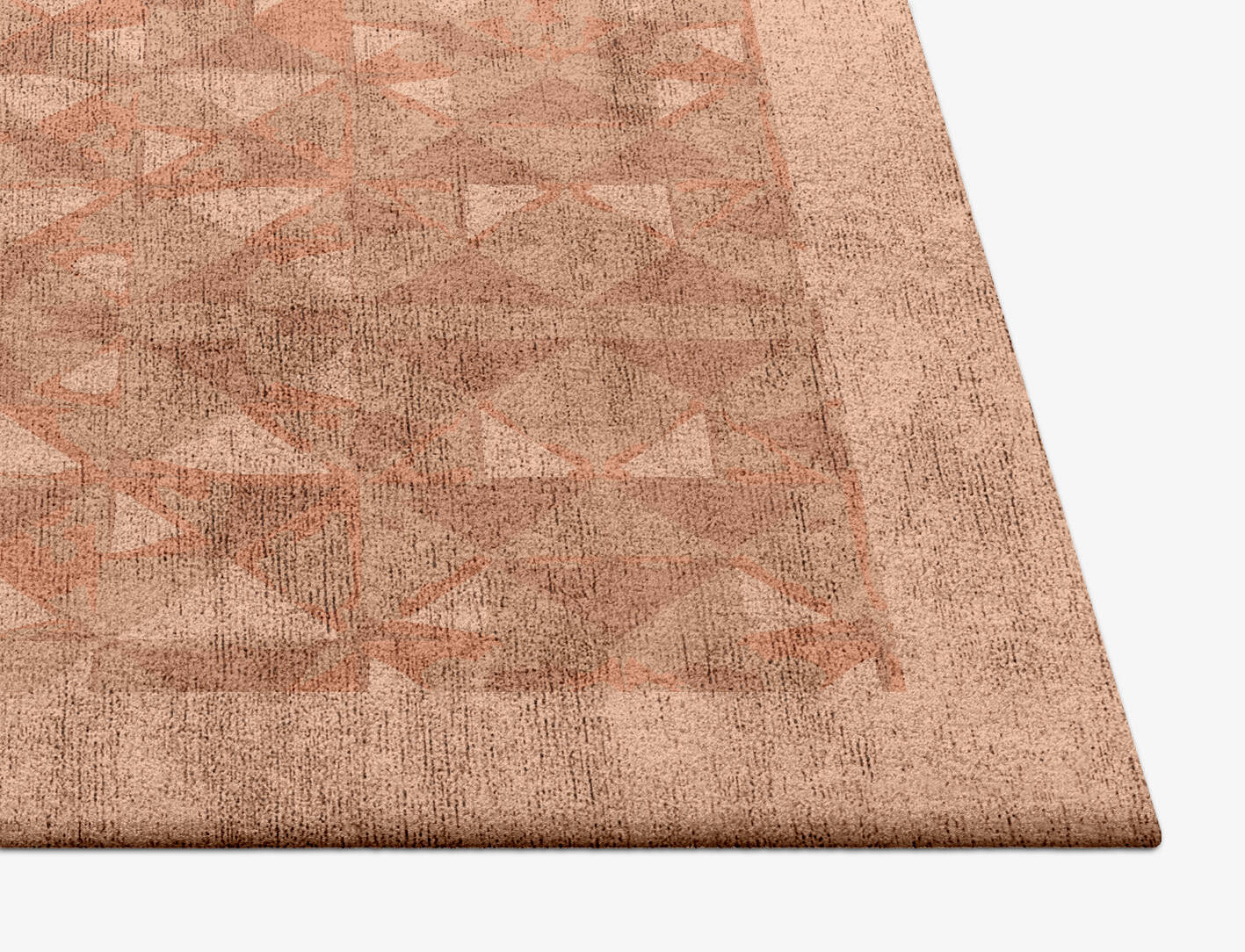 Zellige Origami Square Hand Tufted Bamboo Silk Custom Rug by Rug Artisan