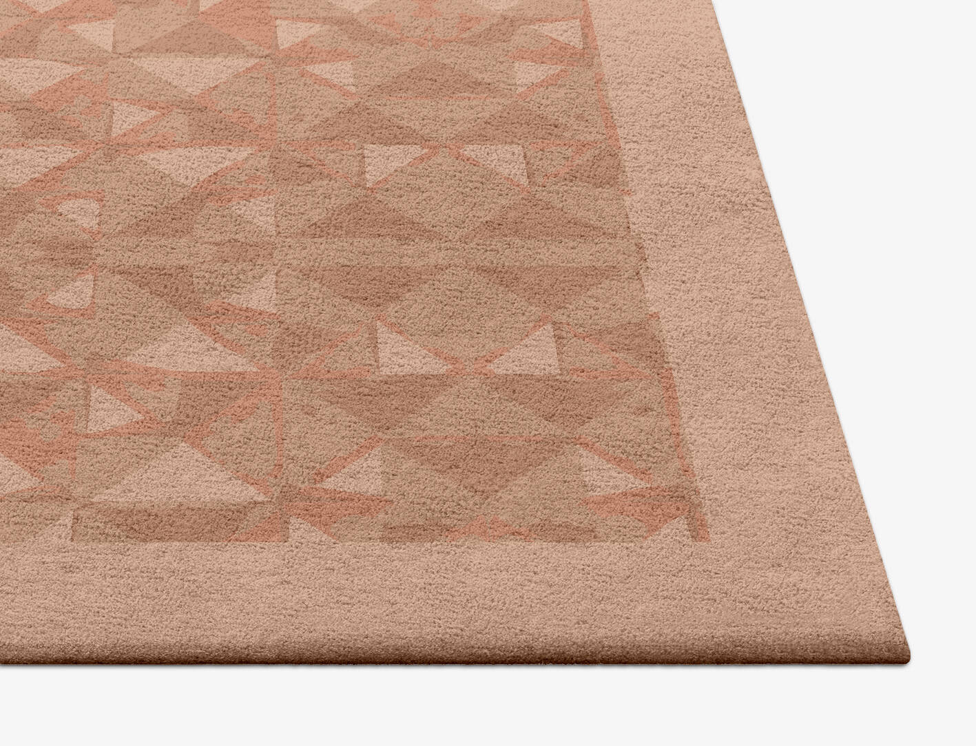 Zellige Origami Square Hand Tufted Pure Wool Custom Rug by Rug Artisan