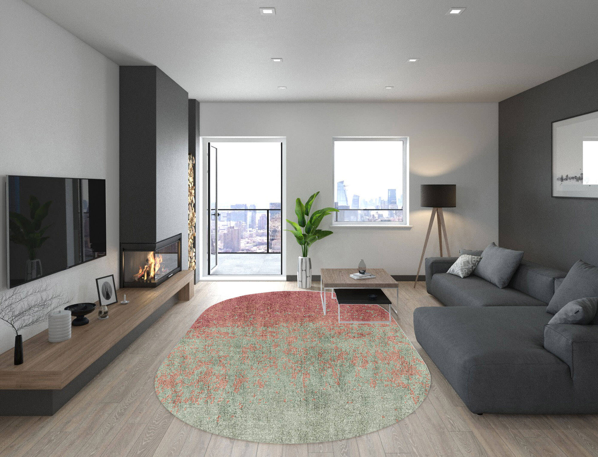Zenith Gradation Capsule Hand Knotted Bamboo Silk Custom Rug by Rug Artisan