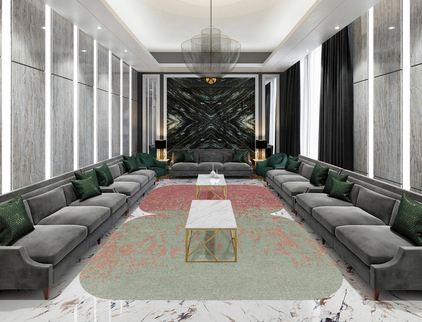 Zenith Gradation Eight Hand Knotted Tibetan Wool Custom Rug by Rug Artisan