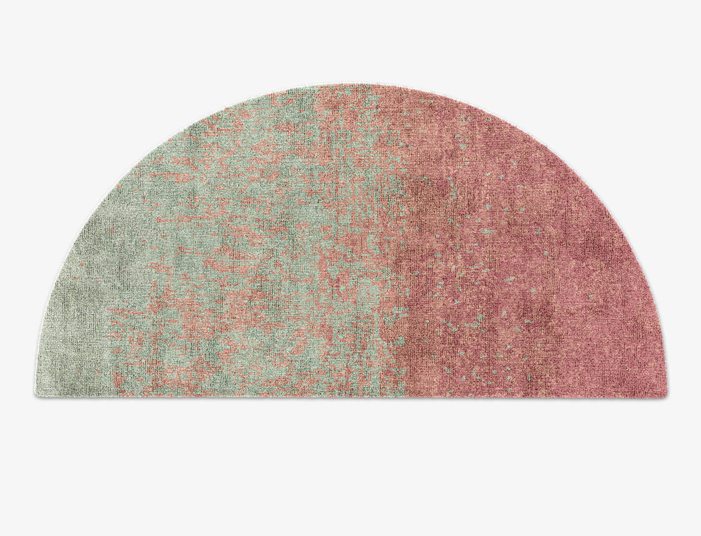 Zenith Gradation Halfmoon Hand Knotted Bamboo Silk Custom Rug by Rug Artisan