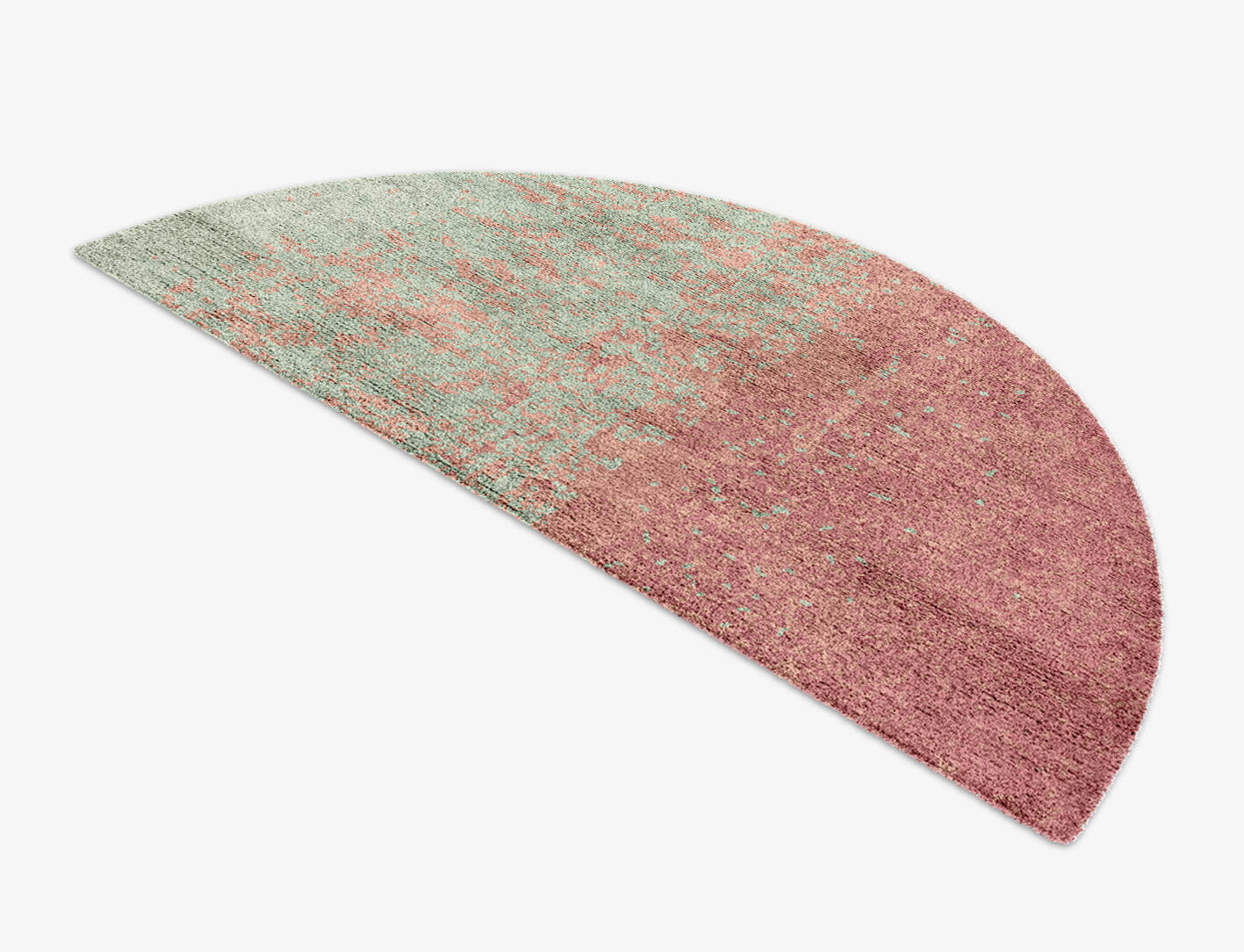 Zenith Gradation Halfmoon Hand Knotted Bamboo Silk Custom Rug by Rug Artisan