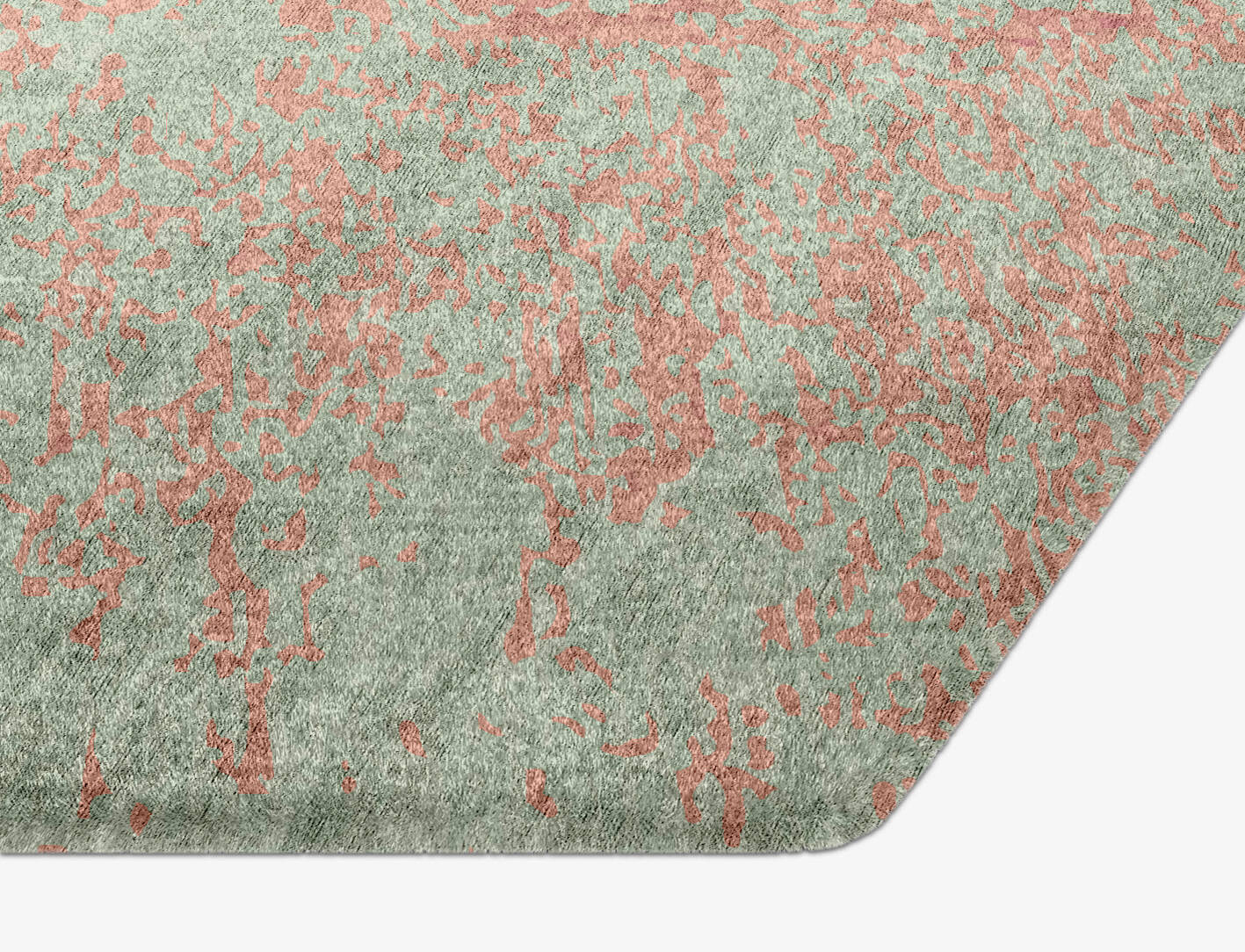 Zenith Gradation Hexagon Hand Knotted Bamboo Silk Custom Rug by Rug Artisan