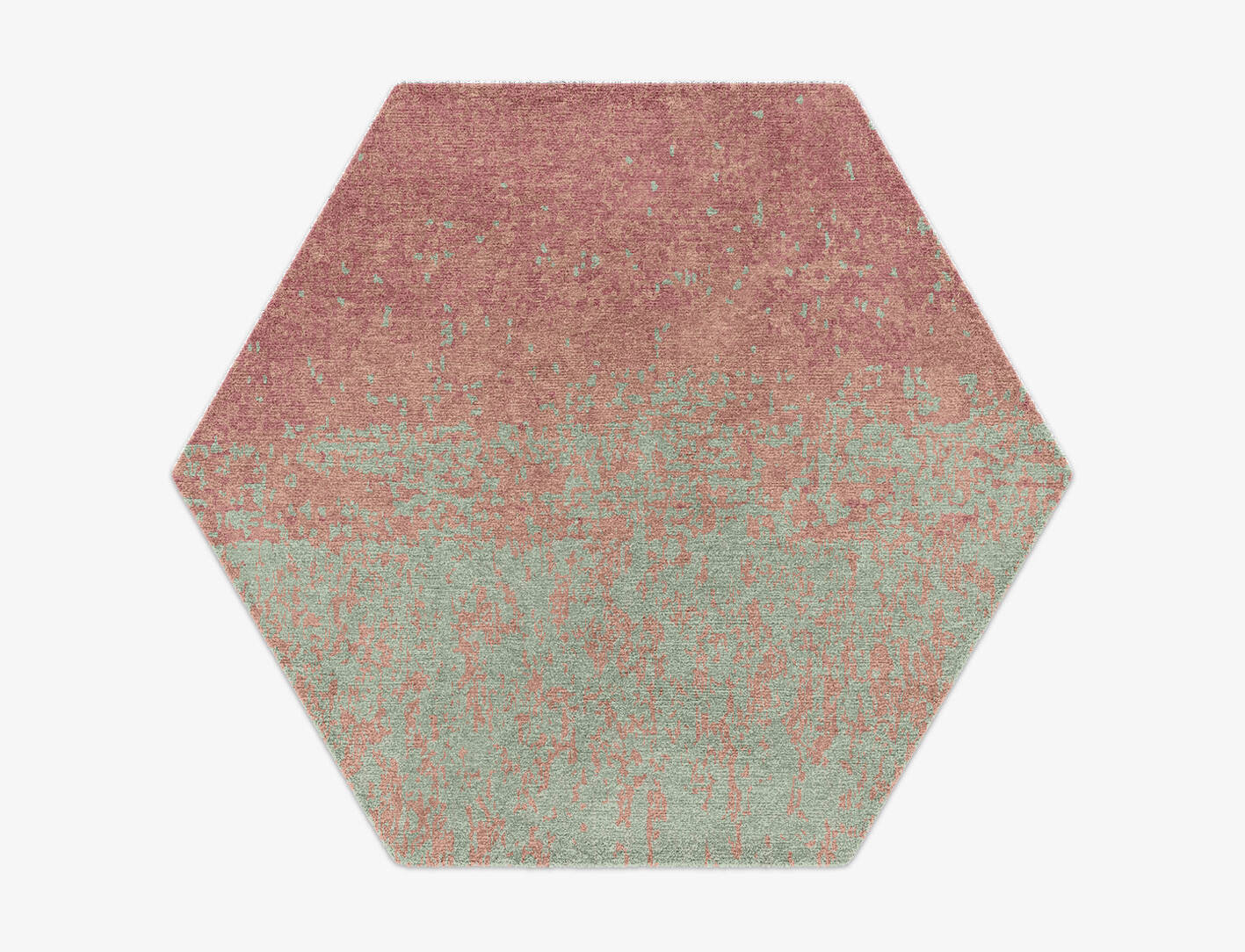 Zenith Gradation Hexagon Hand Knotted Tibetan Wool Custom Rug by Rug Artisan