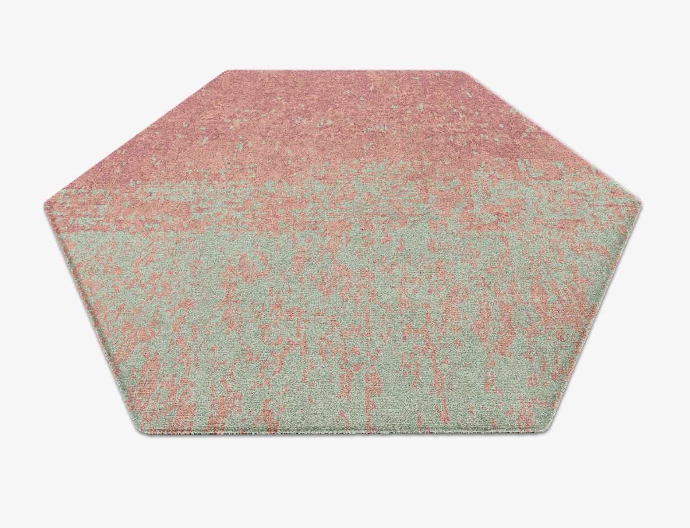 Zenith Gradation Hexagon Hand Knotted Tibetan Wool Custom Rug by Rug Artisan