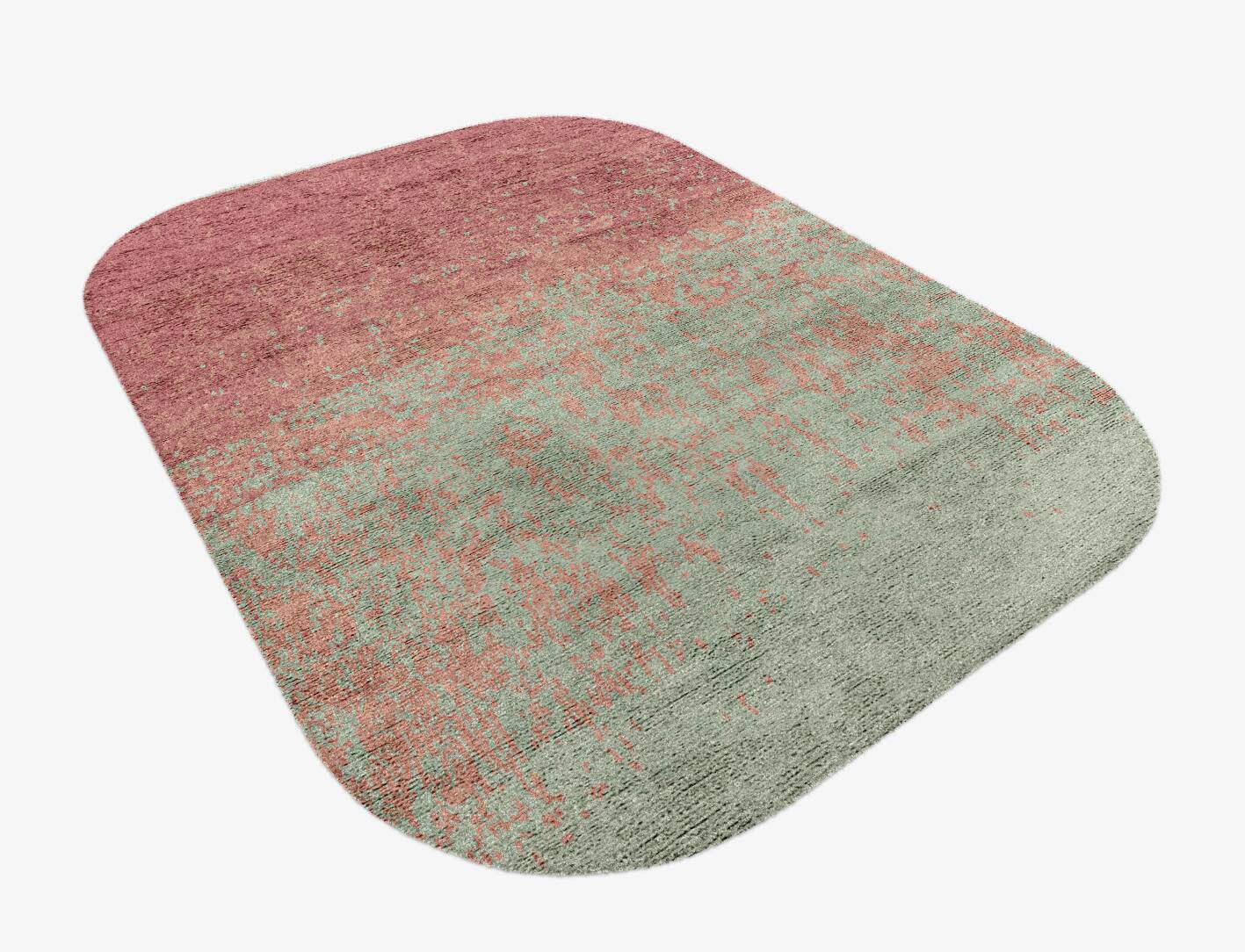 Zenith Gradation Oblong Hand Knotted Bamboo Silk Custom Rug by Rug Artisan