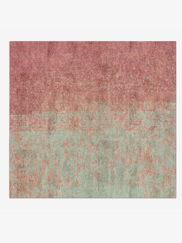 Zenith Gradation Square Hand Knotted Bamboo Silk Custom Rug by Rug Artisan
