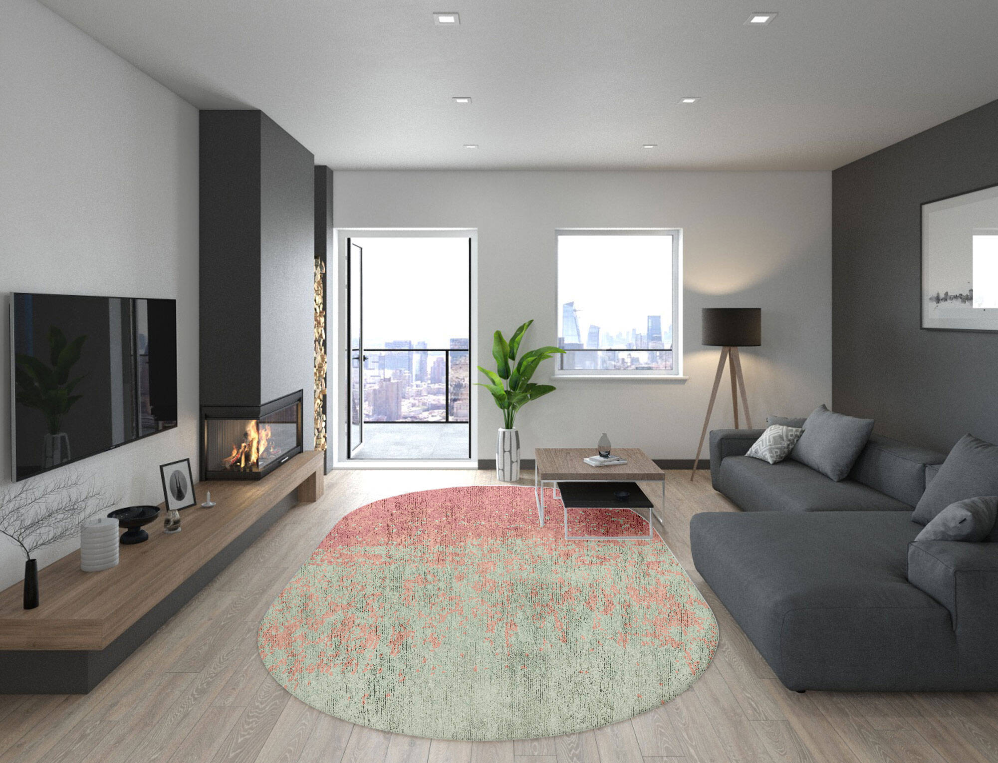 Zenith Gradation Capsule Hand Tufted Bamboo Silk Custom Rug by Rug Artisan
