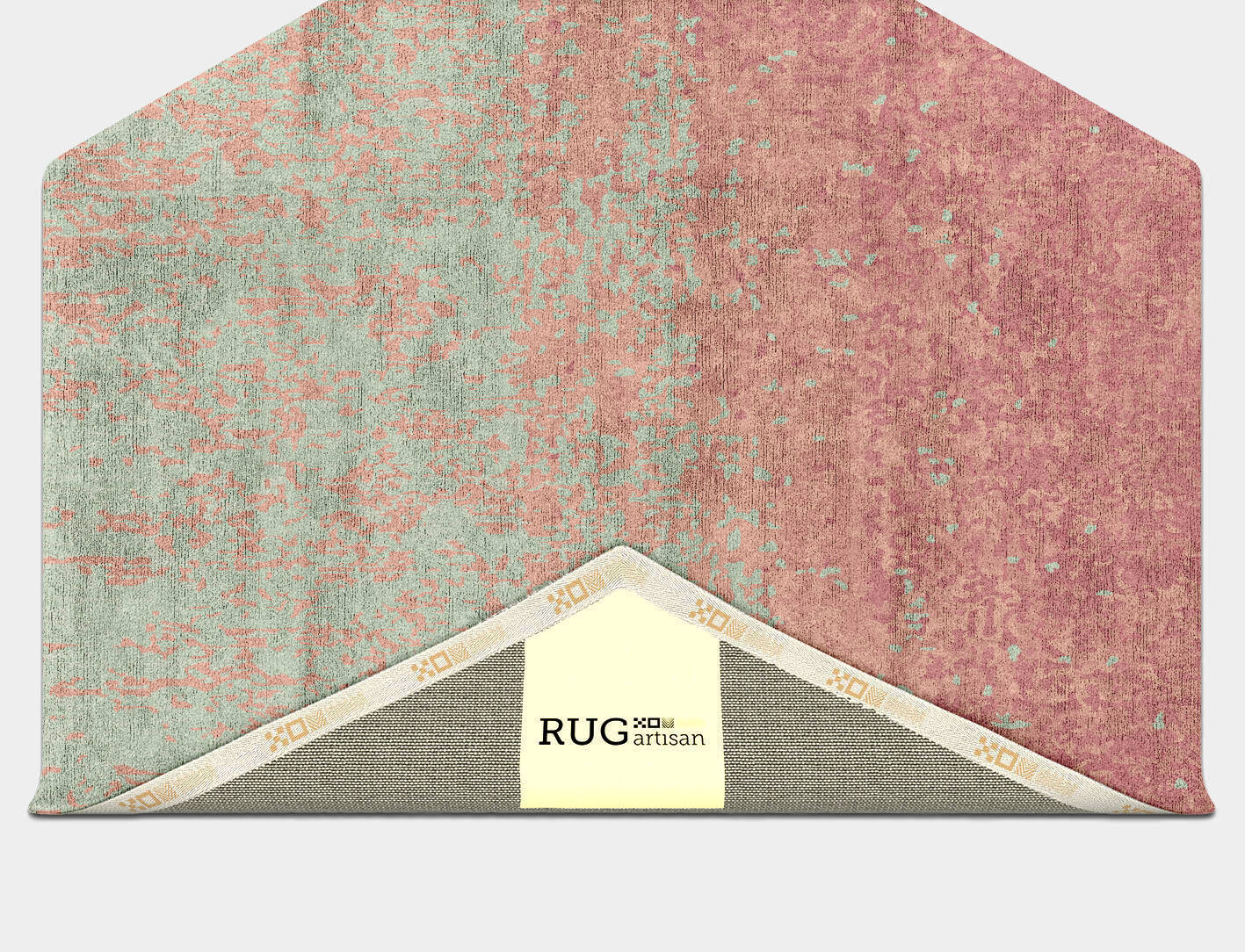Zenith Gradation Hexagon Hand Tufted Bamboo Silk Custom Rug by Rug Artisan