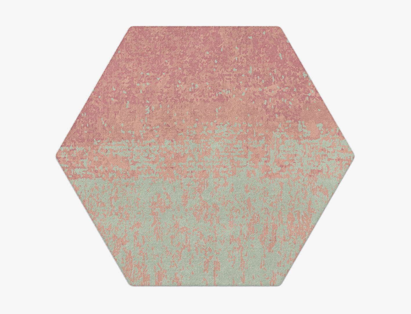 Zenith Gradation Hexagon Hand Tufted Pure Wool Custom Rug by Rug Artisan