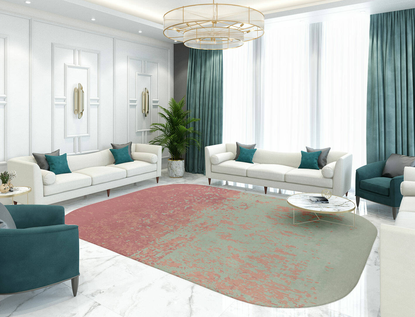 Zenith Gradation Oblong Hand Tufted Pure Wool Custom Rug by Rug Artisan