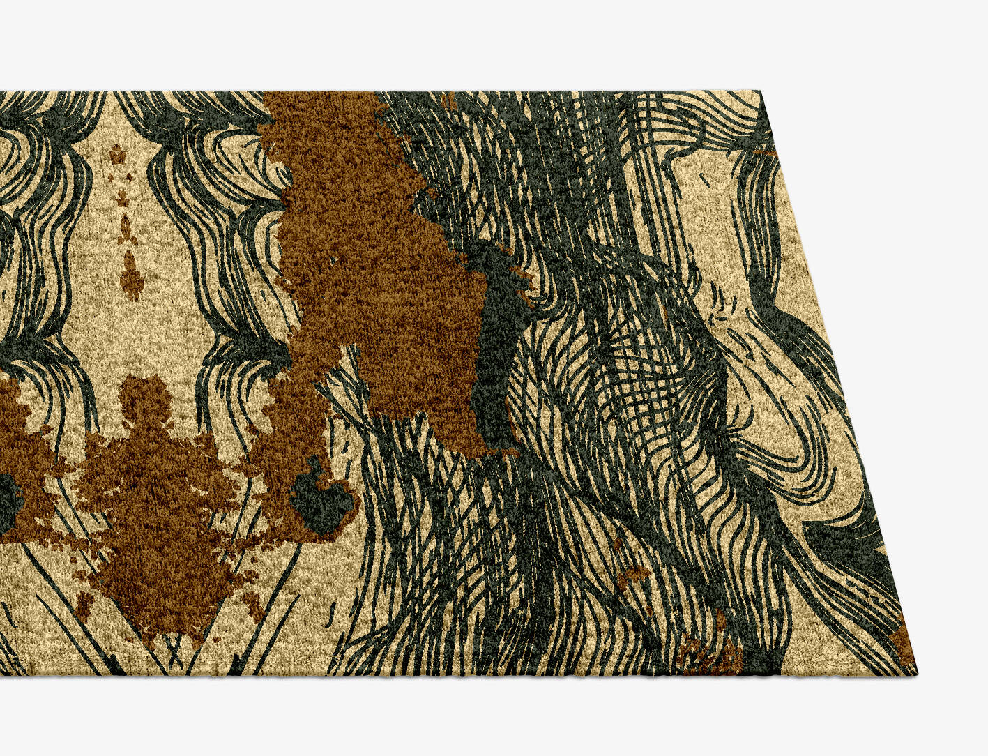 Zephyr Abstract Runner Hand Knotted Bamboo Silk Custom Rug by Rug Artisan