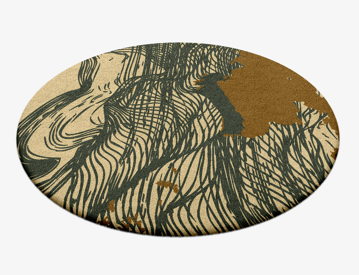Zephyr Abstract Round Hand Tufted Pure Wool Custom Rug by Rug Artisan