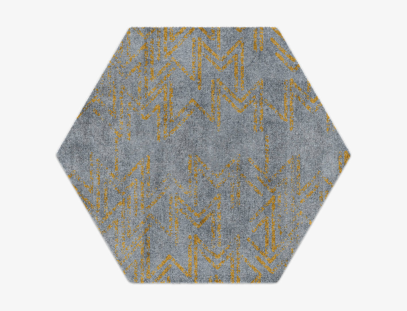 Zerrin  Hexagon Hand Knotted Bamboo Silk Custom Rug by Rug Artisan