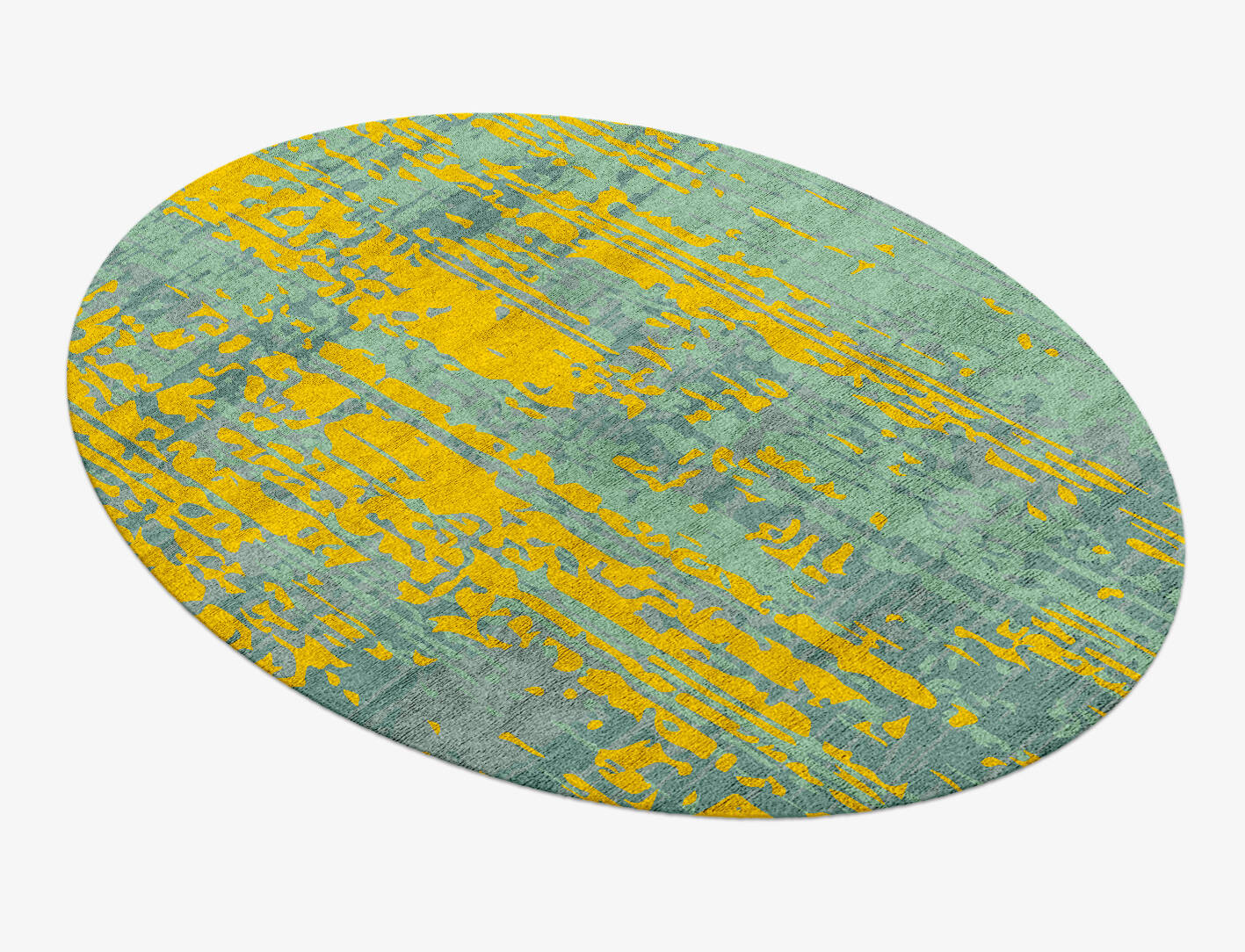 Zest Surface Art Oval Hand Knotted Bamboo Silk Custom Rug by Rug Artisan