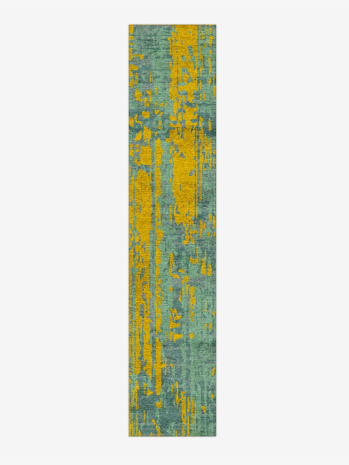 Zest Surface Art Runner Hand Knotted Bamboo Silk Custom Rug by Rug Artisan