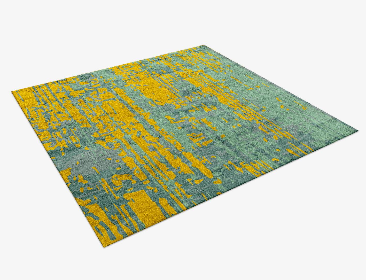Zest Surface Art Square Hand Knotted Bamboo Silk Custom Rug by Rug Artisan
