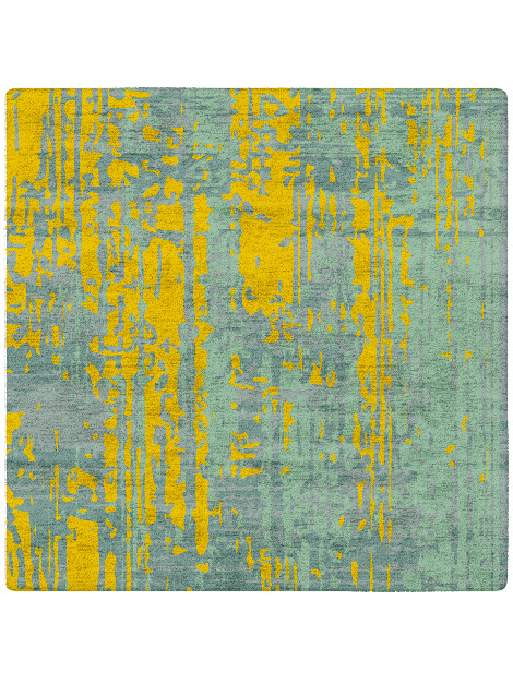 Zest Surface Art Square Hand Tufted Bamboo Silk Custom Rug by Rug Artisan