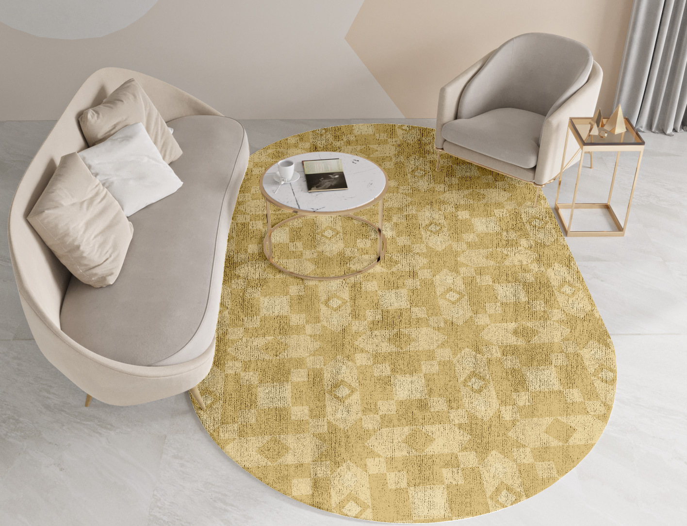 Zeus Minimalist Capsule Hand Knotted Bamboo Silk Custom Rug by Rug Artisan