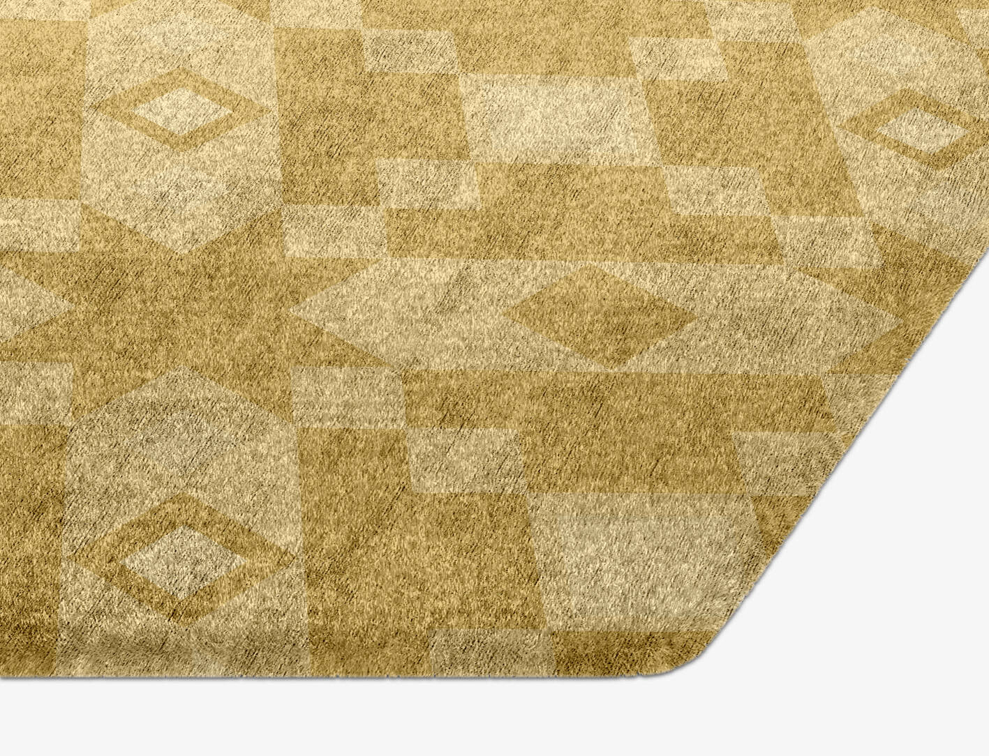 Zeus Minimalist Hexagon Hand Knotted Bamboo Silk Custom Rug by Rug Artisan