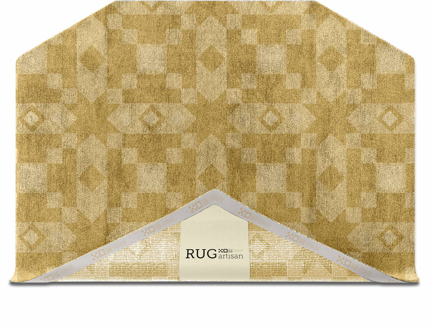 Zeus Minimalist Hexagon Hand Knotted Bamboo Silk Custom Rug by Rug Artisan