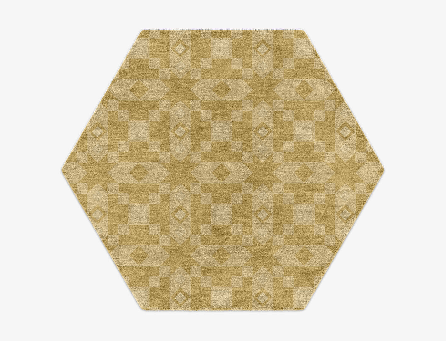 Zeus Minimalist Hexagon Hand Knotted Tibetan Wool Custom Rug by Rug Artisan