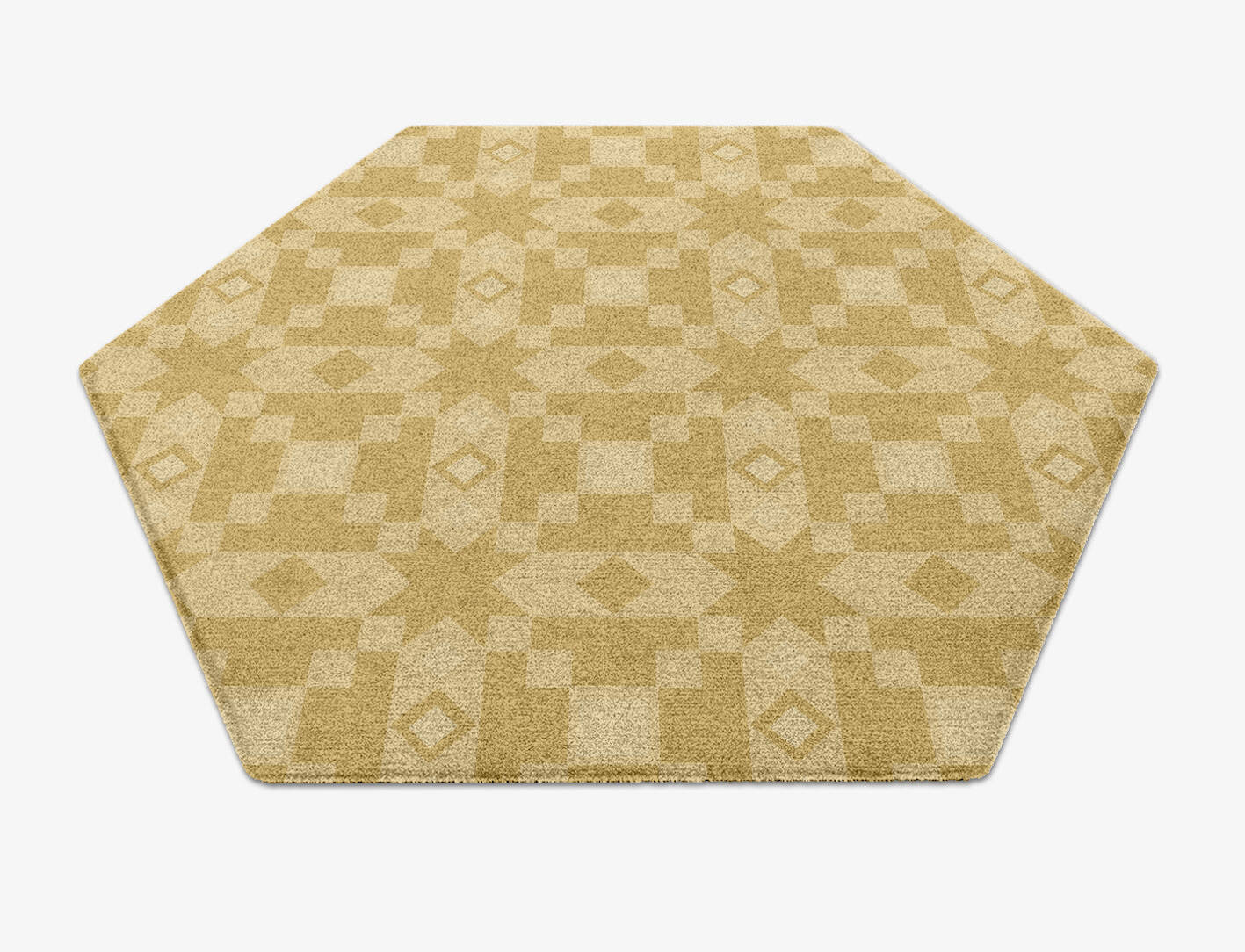 Zeus Minimalist Hexagon Hand Knotted Tibetan Wool Custom Rug by Rug Artisan