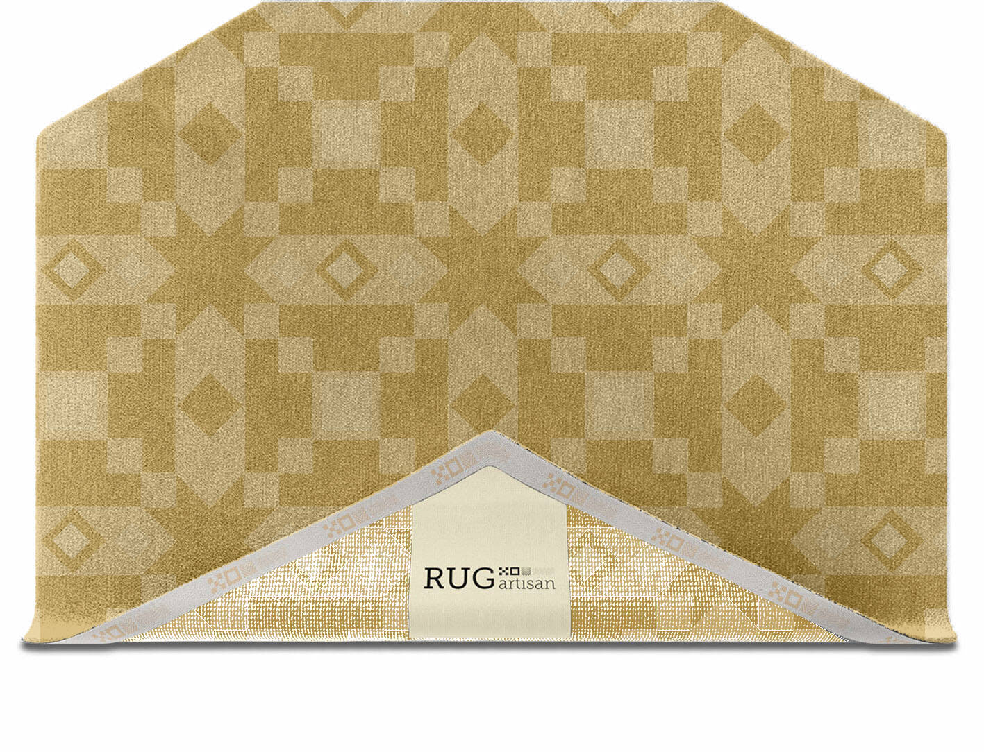 Zeus Minimalist Hexagon Hand Knotted Tibetan Wool Custom Rug by Rug Artisan