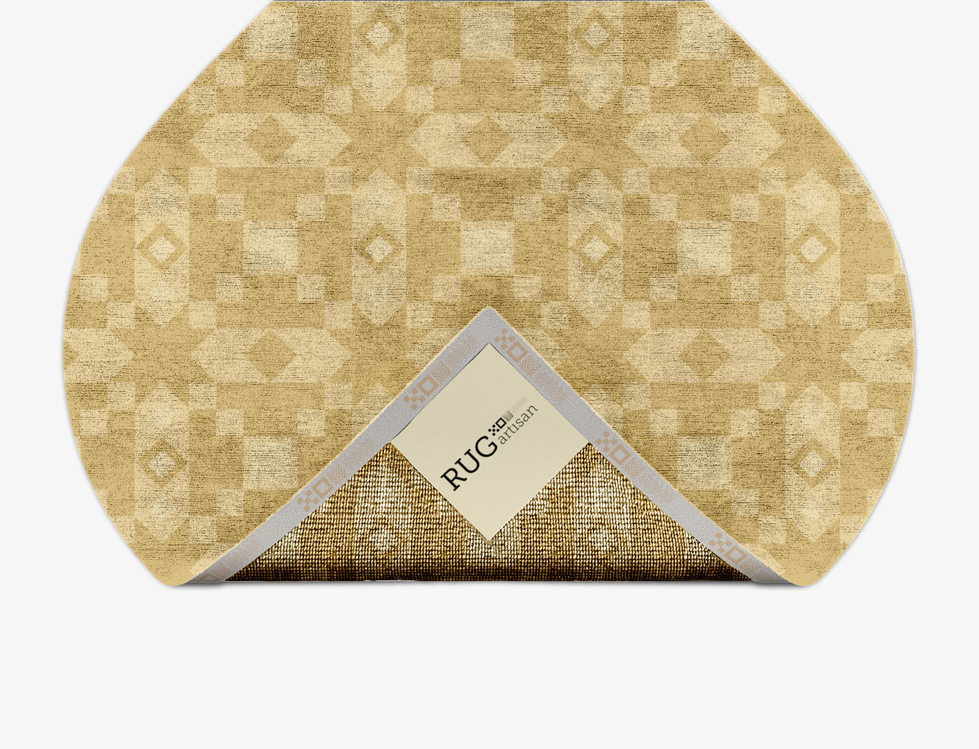 Zeus Minimalist Ogee Hand Knotted Bamboo Silk Custom Rug by Rug Artisan