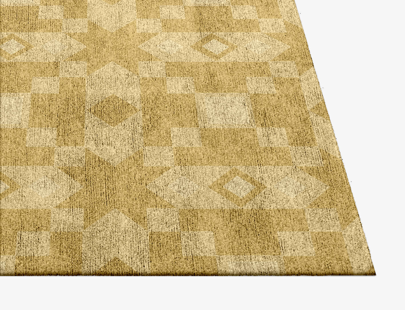Zeus Minimalist Square Hand Knotted Bamboo Silk Custom Rug by Rug Artisan