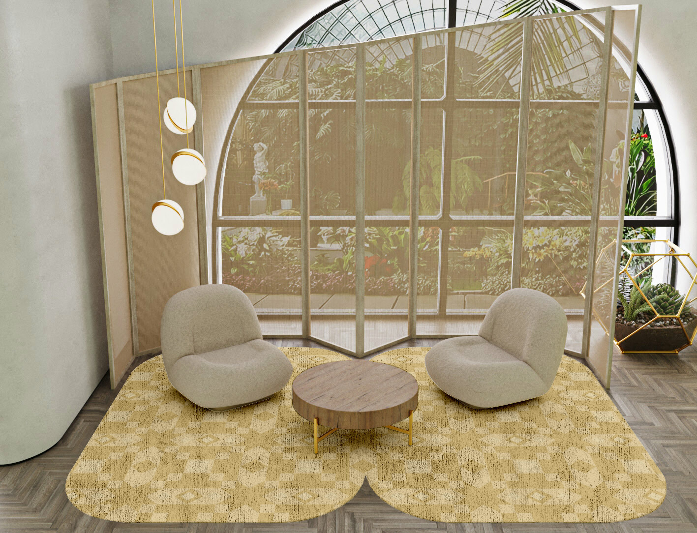 Zeus Minimalist Eight Hand Tufted Bamboo Silk Custom Rug by Rug Artisan