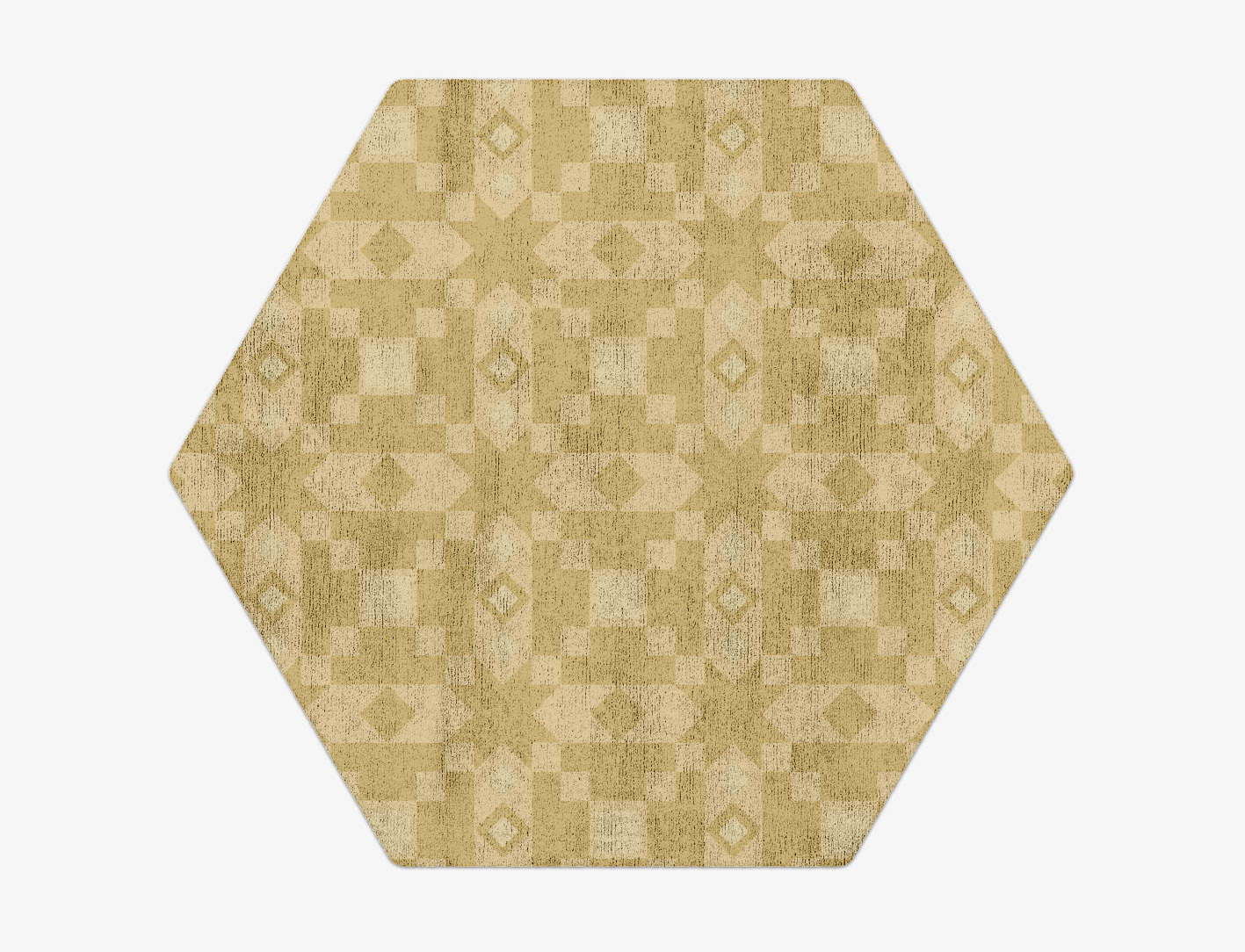 Zeus Minimalist Hexagon Hand Tufted Bamboo Silk Custom Rug by Rug Artisan