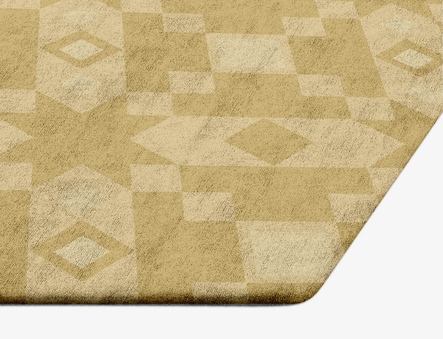 Zeus Minimalist Hexagon Hand Tufted Bamboo Silk Custom Rug by Rug Artisan