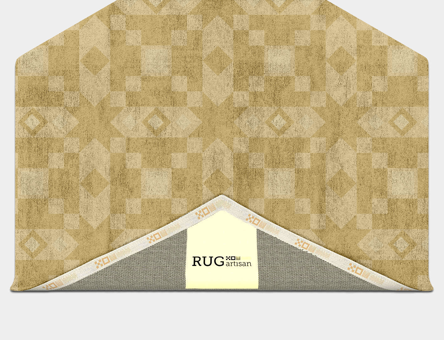 Zeus Minimalist Hexagon Hand Tufted Bamboo Silk Custom Rug by Rug Artisan