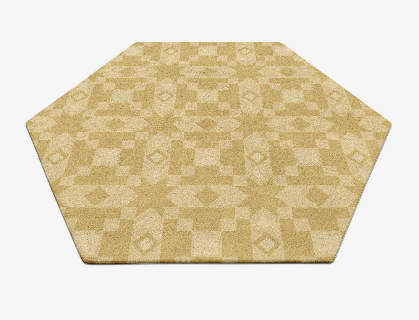 Zeus Minimalist Hexagon Hand Tufted Pure Wool Custom Rug by Rug Artisan