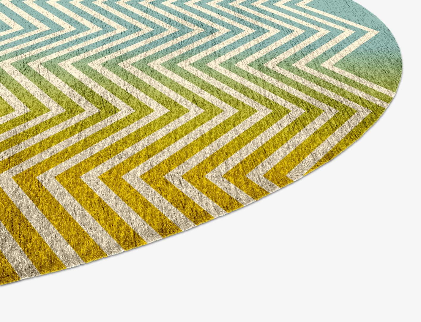 Zigzag Ombre Capsule Hand Knotted Bamboo Silk Custom Rug by Rug Artisan