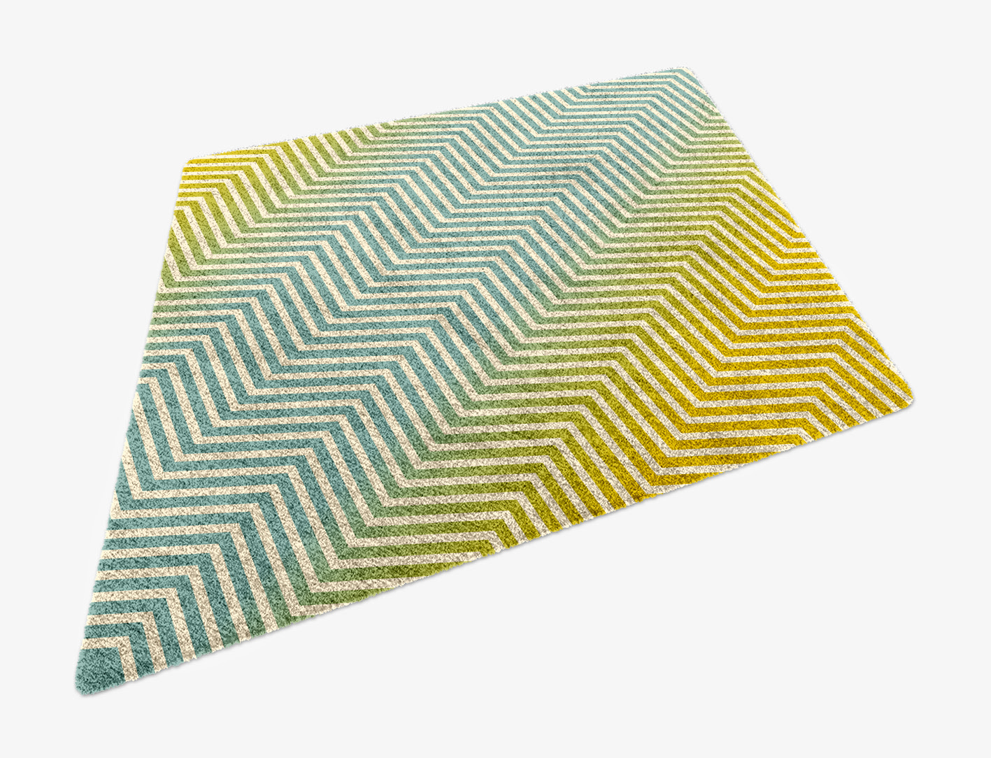 Zigzag Ombre Diamond Hand Knotted Bamboo Silk Custom Rug by Rug Artisan