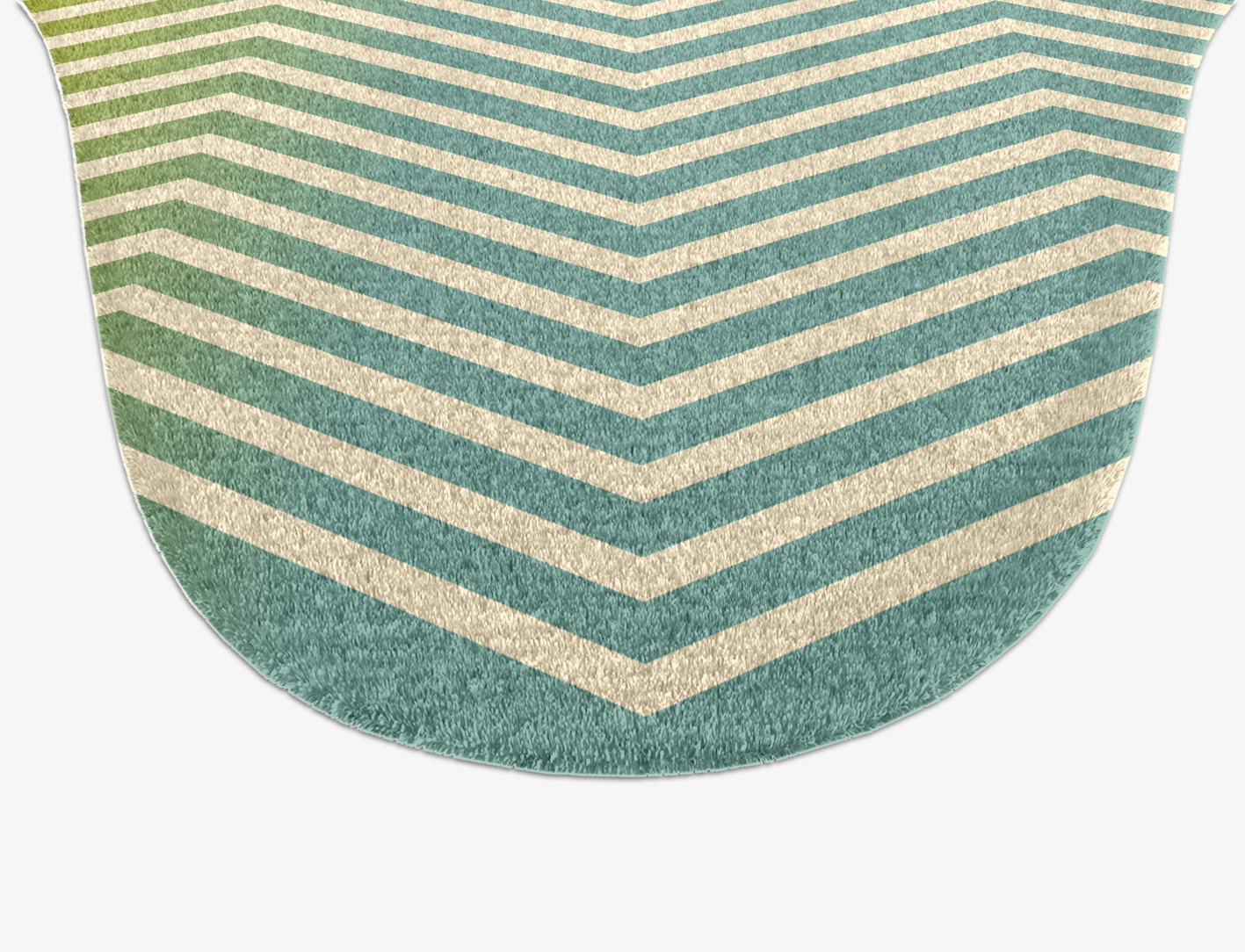 Zigzag Ombre Drop Hand Knotted Tibetan Wool Custom Rug by Rug Artisan