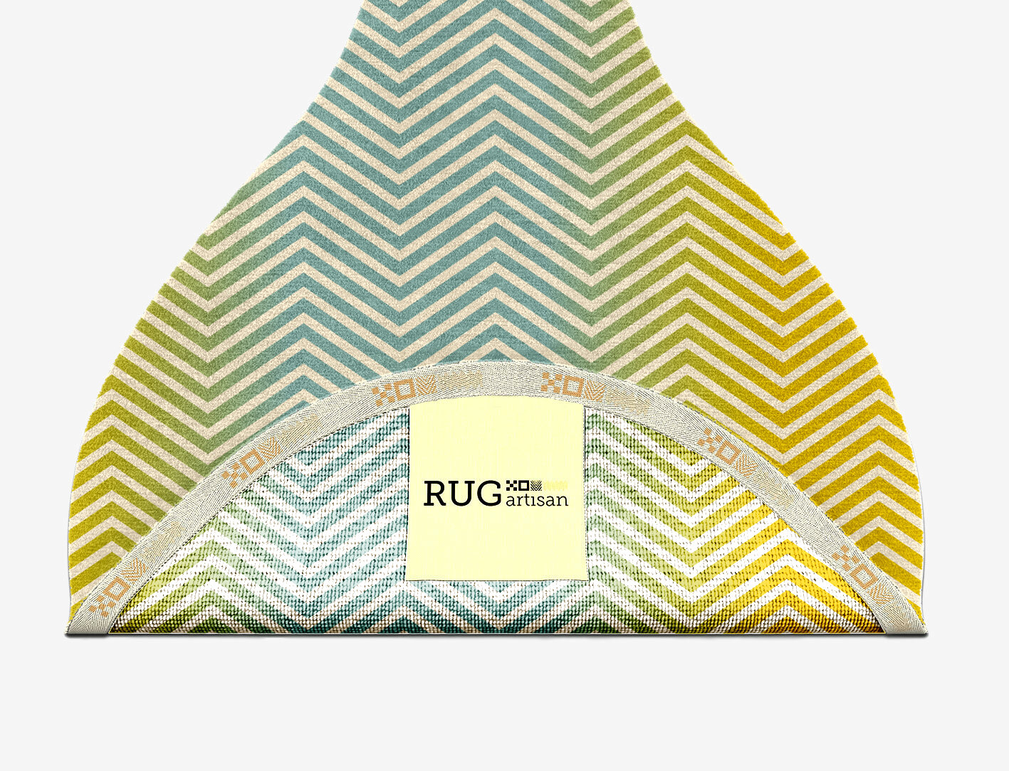 Zigzag Ombre Drop Hand Knotted Tibetan Wool Custom Rug by Rug Artisan