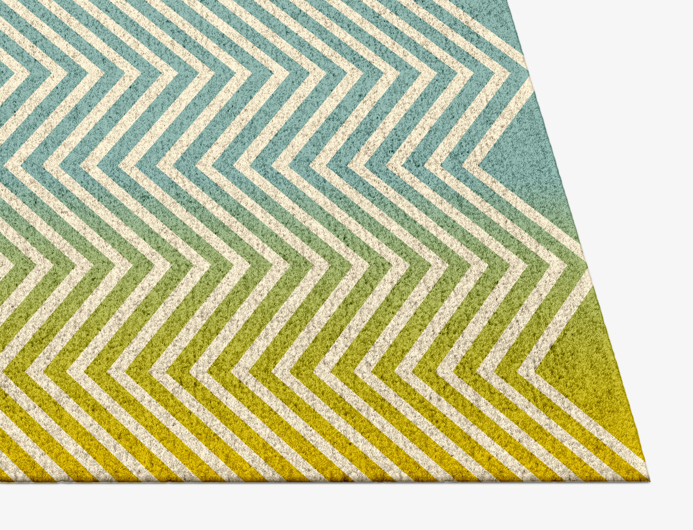 Zigzag Ombre Rectangle Hand Knotted Tibetan Wool Custom Rug by Rug Artisan