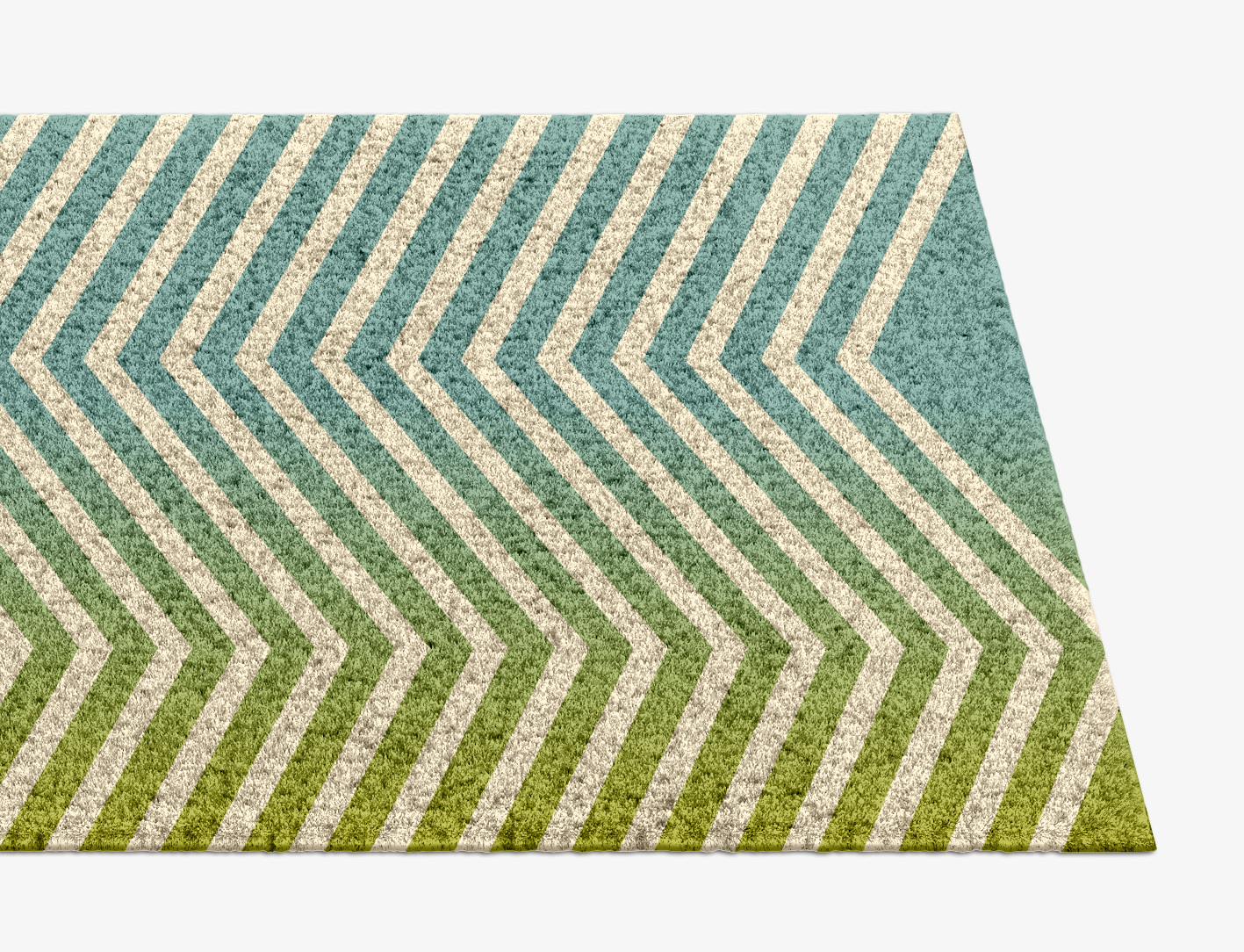 Zigzag Ombre Runner Hand Knotted Tibetan Wool Custom Rug by Rug Artisan