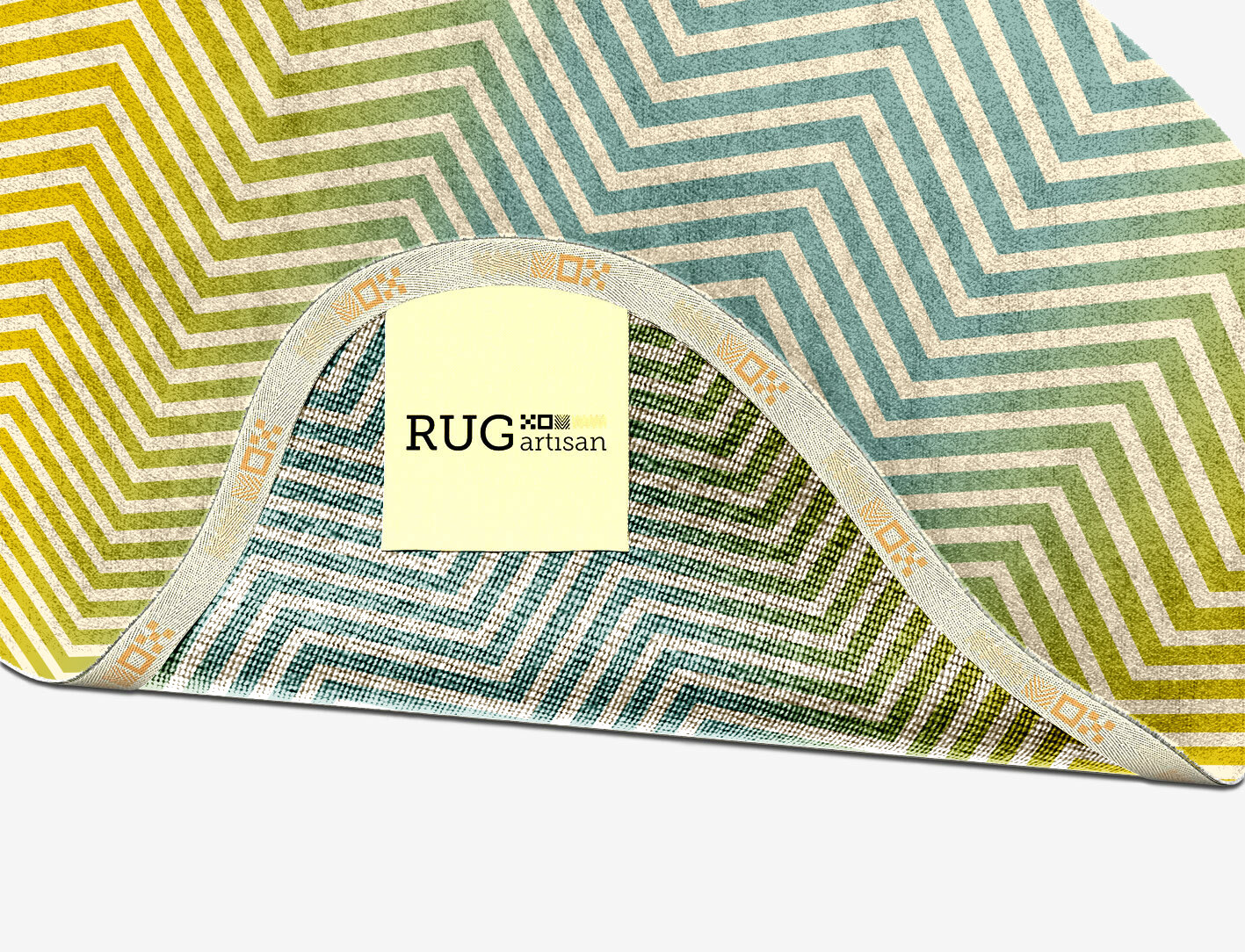 Zigzag Ombre Splash Hand Knotted Bamboo Silk Custom Rug by Rug Artisan