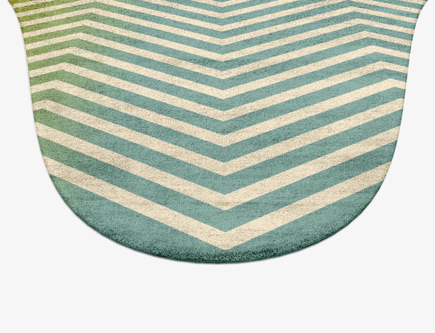 Zigzag Ombre Drop Hand Tufted Bamboo Silk Custom Rug by Rug Artisan