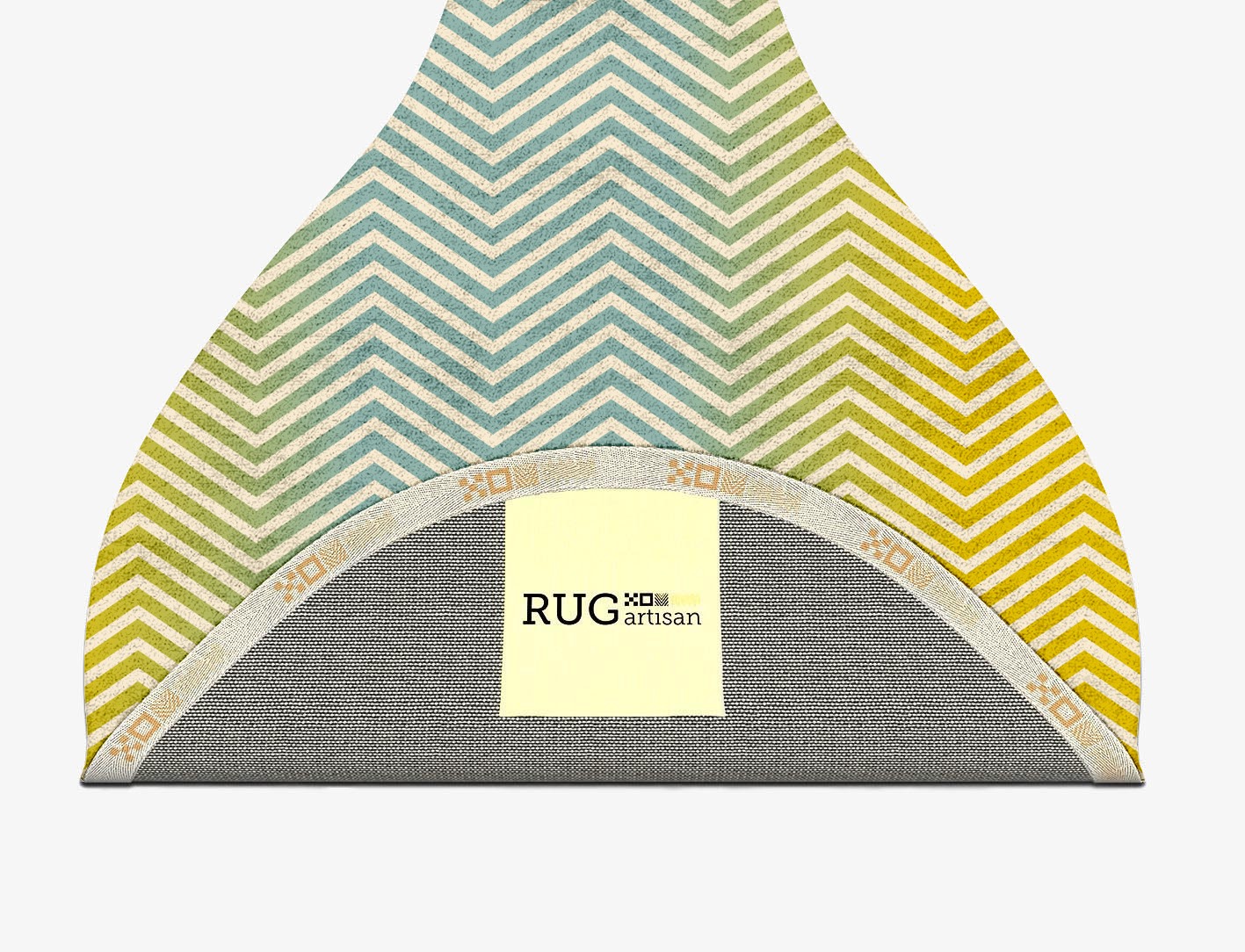 Zigzag Ombre Drop Hand Tufted Bamboo Silk Custom Rug by Rug Artisan