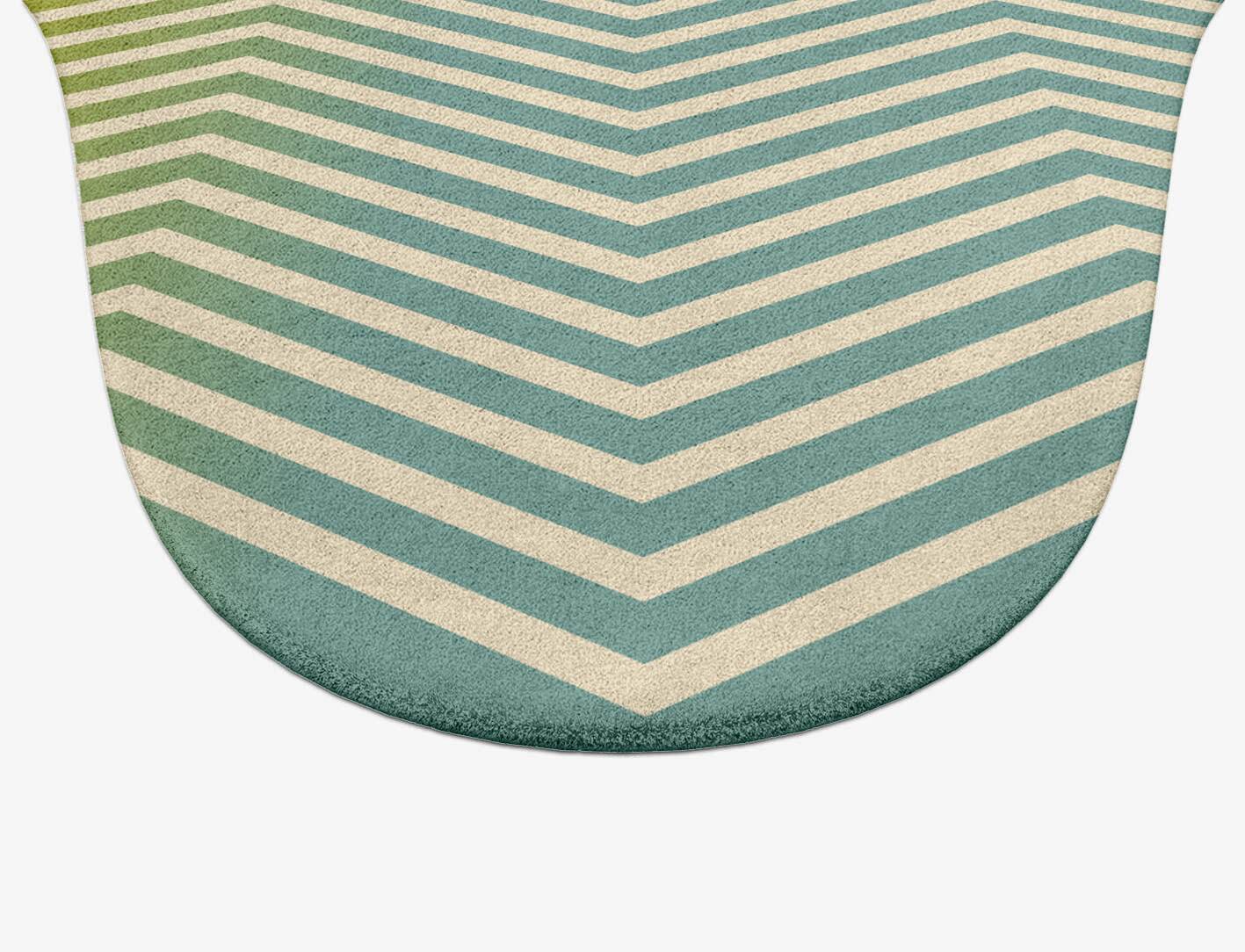 Zigzag Ombre Drop Hand Tufted Pure Wool Custom Rug by Rug Artisan