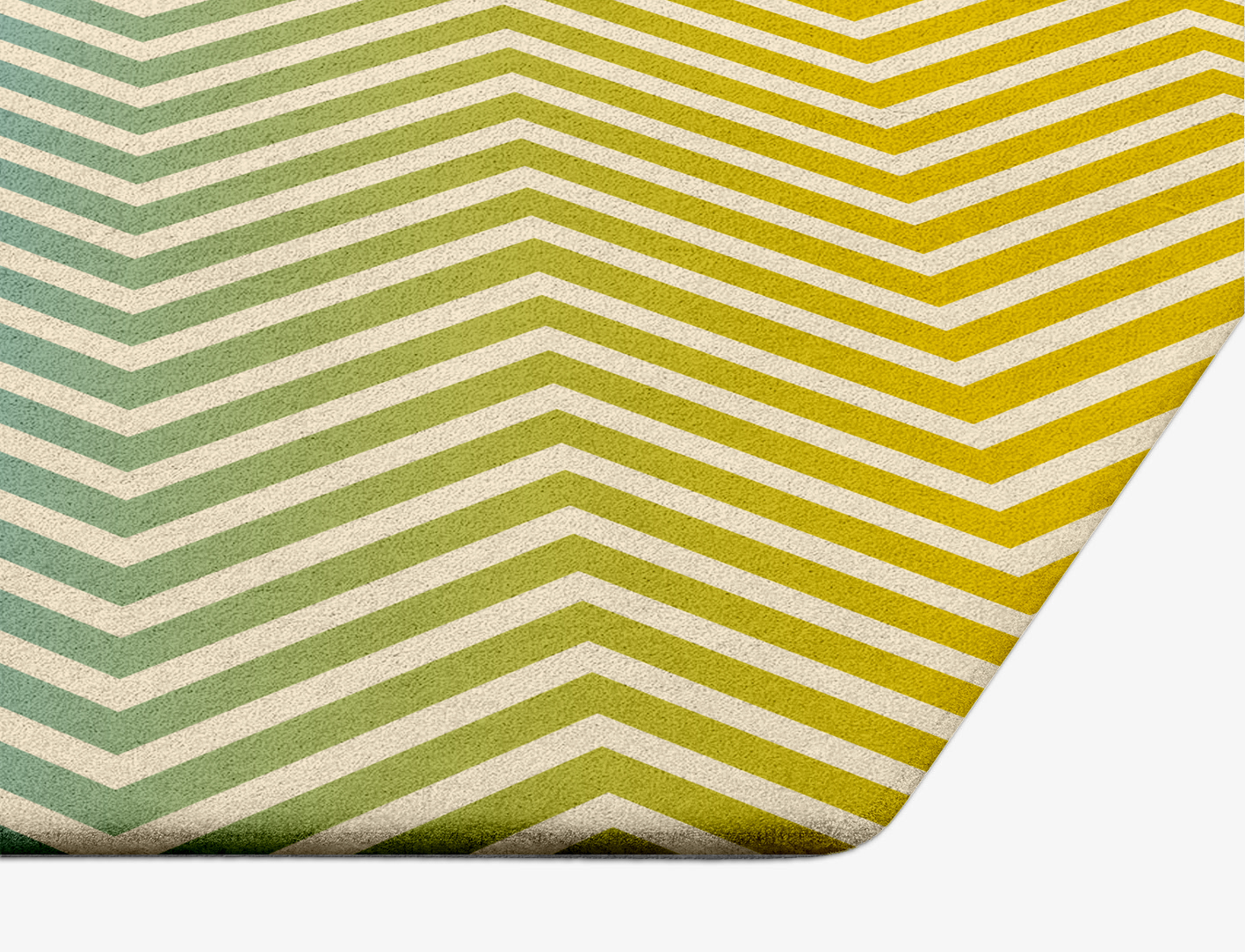 Zigzag Ombre Hexagon Hand Tufted Pure Wool Custom Rug by Rug Artisan