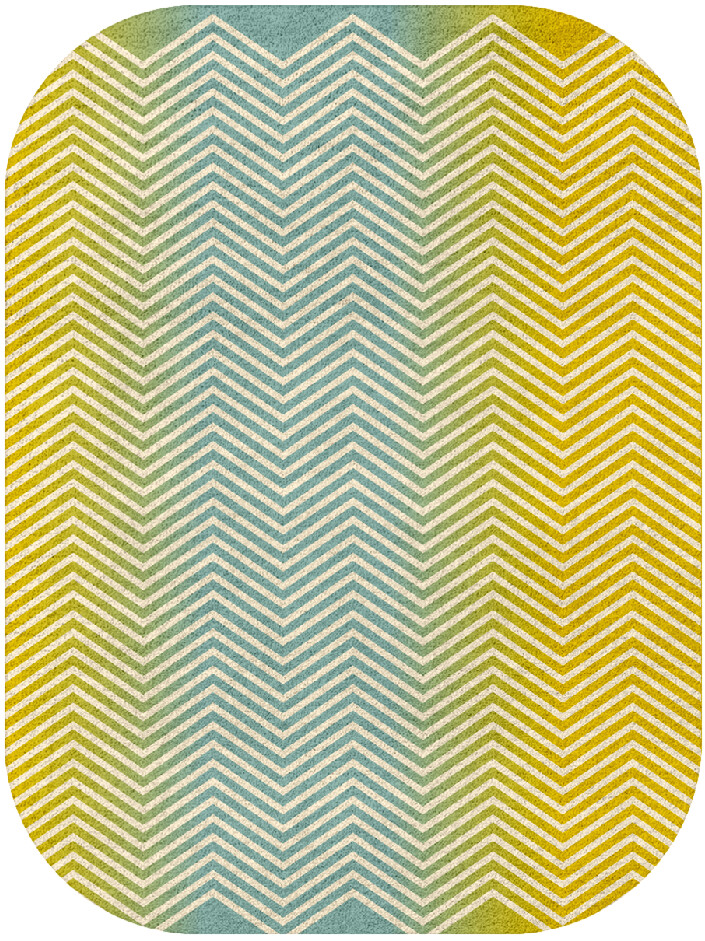 Zigzag Ombre Oblong Hand Tufted Pure Wool Custom Rug by Rug Artisan
