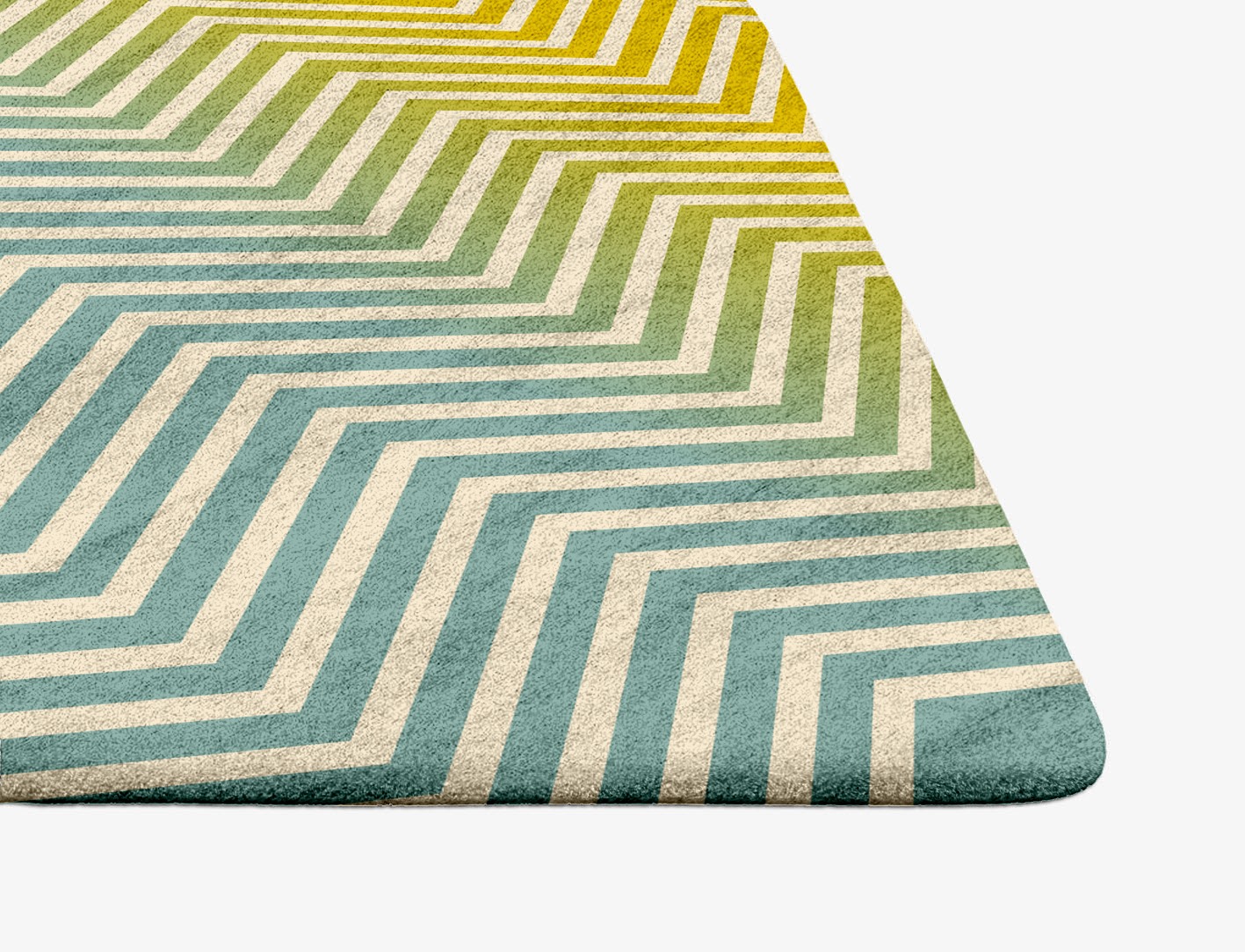 Zigzag Ombre Ogee Hand Tufted Bamboo Silk Custom Rug by Rug Artisan