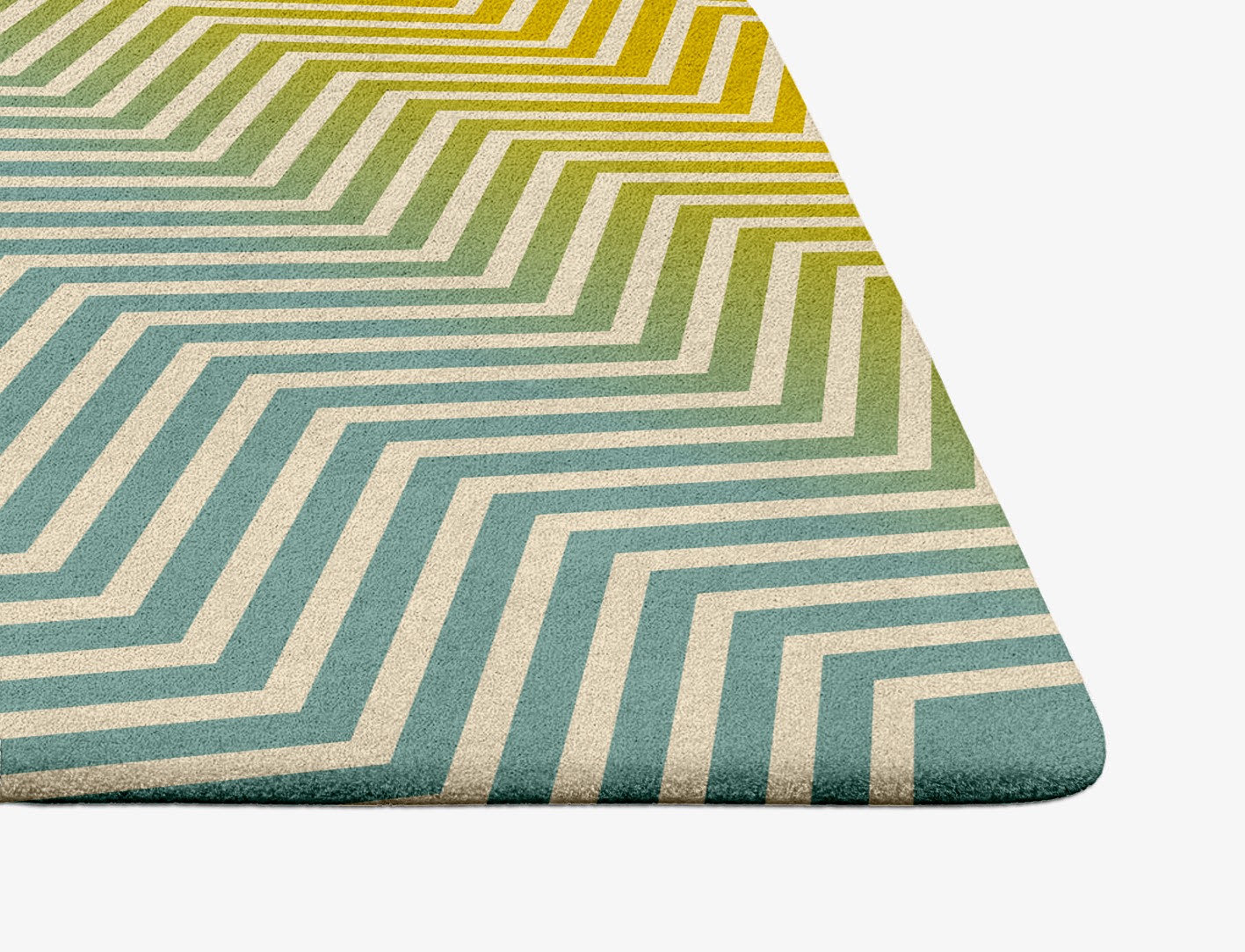 Zigzag Ombre Ogee Hand Tufted Pure Wool Custom Rug by Rug Artisan