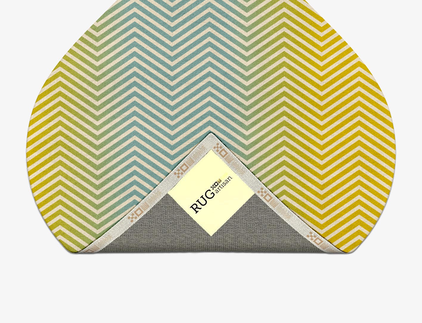 Zigzag Ombre Ogee Hand Tufted Pure Wool Custom Rug by Rug Artisan